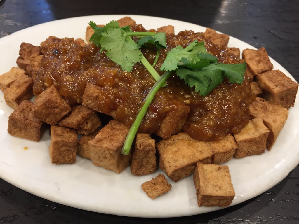 satay fried tofu